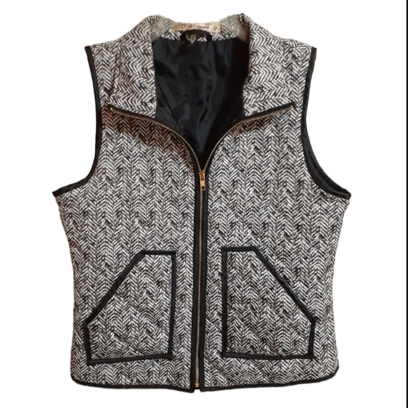 E2 Clothing Vest Quilted Herringbone Front Zipper Pockets size Medium - Picture 1 of 10